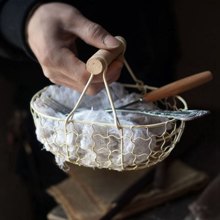 fasdaga%205X%20Wooden%20Handle%20Metal%20Retro%20Basket%20Portable%20Multi-Function%20Vegetable%20Fruit%20Egg%20Groceries%20Practical%20Storage%20Basket%20White%20-%20Image%203