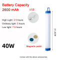 USB Rechargeable T5 LED Light Tube Magnetic Market Night Lights Portable Emergency Camping Fishing Wand With Hook. 