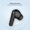 Airdopes 115 True Wireless Earbuds with ENx™, 13mm Bass Drivers, Bluetooth v5.3, Voice Assistant, IPX4, Ergonomic Design, 24hr Playtime - New (Active Black). 