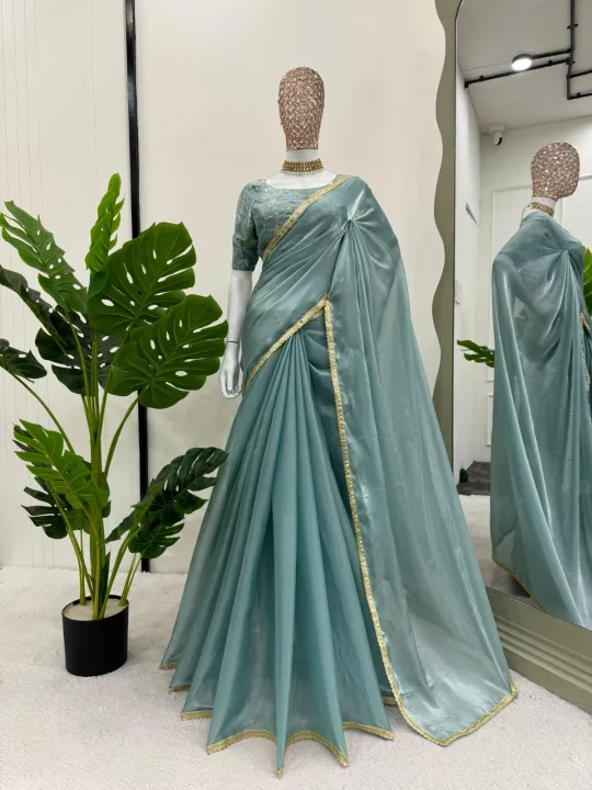 Elegant%20Heavy%20Zimmy%20Chu%20Saree%20with%20Fancy%20Lace%20&%20Sequence%20Work%20By%20Sapnaaz%20Fashion%20-%20Image%202