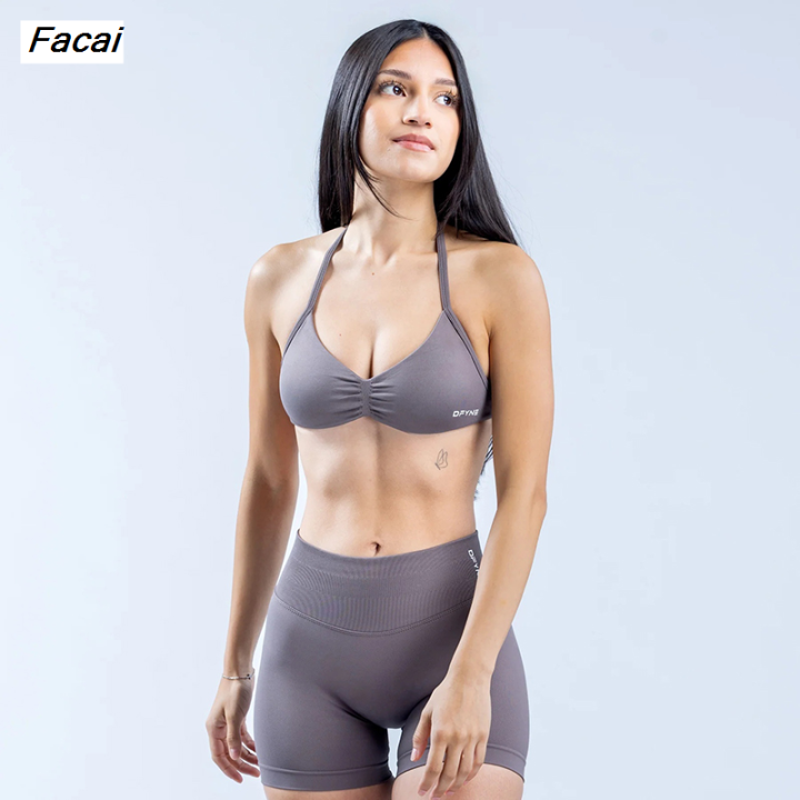 Facai%20Strappy%20Bra%20Women%20Open%20Back%20Gym%20Crop%20Top%20Low%20Support%20Ruched%20Special%20Halter%20Sports%20Bra%20Padded%20Workout%20Yoga%20Tank%20Tops%20-%20Image%205