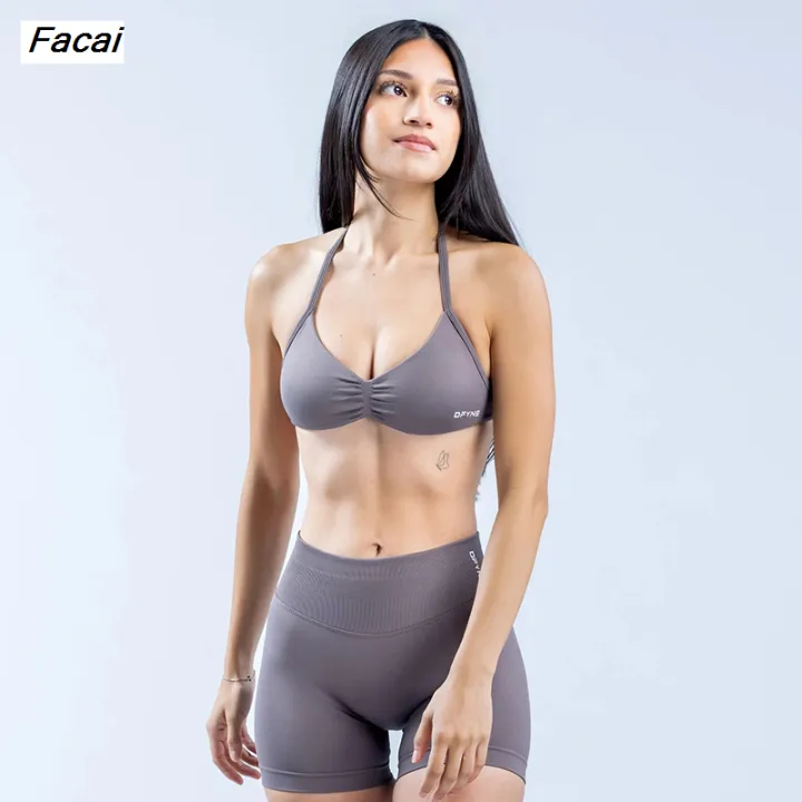 Facai%20Strappy%20Bra%20Women%20Open%20Back%20Gym%20Crop%20Top%20Low%20Support%20Ruched%20Special%20Halter%20Sports%20Bra%20Padded%20Workout%20Yoga%20Tank%20Tops%20-%20Image%205
