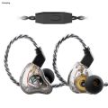Sutuiying KBEAR KS1 HIFI earphone 2Pin Cable in ear monitor headphones for Hot Selling Singer Musicians Wired Earbuds iems for Gaming Wired Earbuds. 