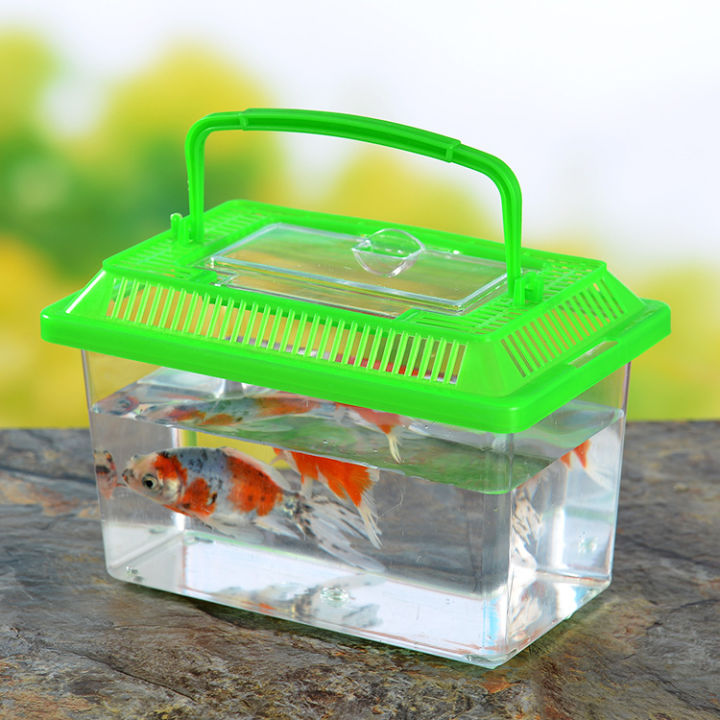 Portable%20Handheld%20Plastic%20Fish%20Tank%20Transparent%20Cutout%20Design%20For%20Turtle%20PetFish%20-%20Image%203