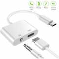 Universal Type-C to 3.5mm Headphone Jack Adapter with AUX Audio & Charging for Samsung Note 10/S20 Ultra. 