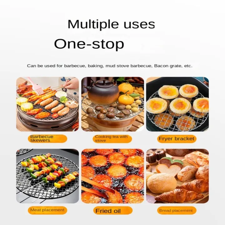 New%20Stainless%20Steel%20BBQ%20Grill%20Net%20No%20Foot%20Round%20Steam%20Mesh%2020cm%20Grid%20Wire%20Net%20Hiking%20-%20Image%205