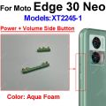 Power Volume Button For Motorola MOTO Edge 30 Neo Pro Edge 30 Ultra Edge X30 On OFF Power Volume Side Key Flex Cable Parts. 