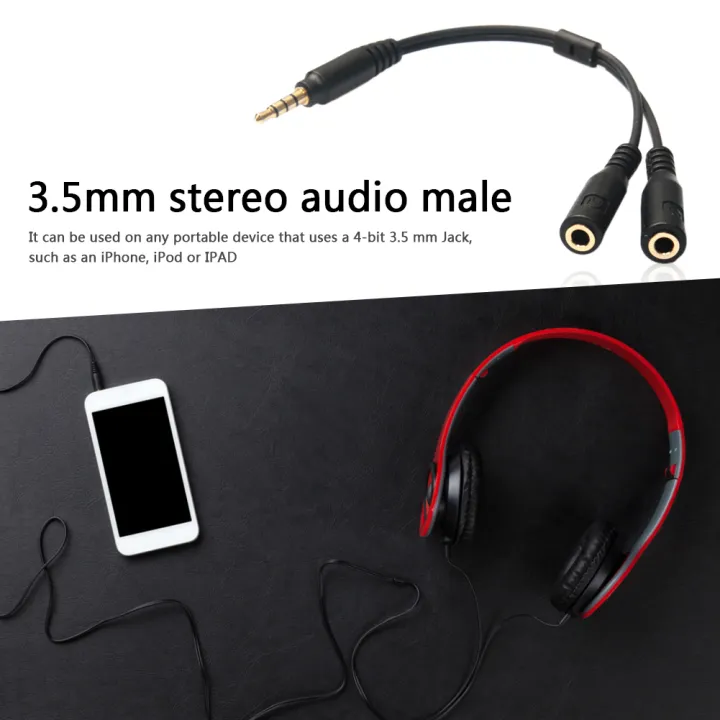 NEW%20%E3%80%907efc9af3%E3%80%913.5mm%20Mic%20Headset%20Splitter%20Adapter%201%20TRRS%20Male%20to%202%20TRS%20Female%20Y%20Cord%20For%20Earphone%20Headset%20Headphone%20Plug%20Adapter%20-%20Image%202