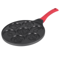 FORIDE 2X Pancake Maker - Non-Stick Pancake Pan Griddle Grill Pan Mini Crepe Maker 7-Mold with Silicone Handle, Black Animal. 