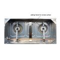 Honey Laxmi Stainless Steel 2 Burner Gas Stove with Regulator Pipe Gas lighter and Clips 2 Years warranty Made in India. 