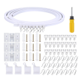 5 Metre Bendable Ceiling Curtain Rail Replacement Accessories Flexible Ceiling Curtain Rail, Curtain Rail, Accessories, Curved Curtain Rail. 