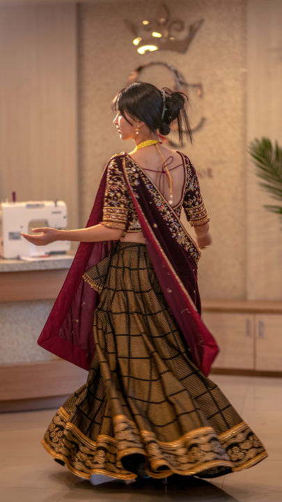 Magar%20Gurung%20Dark%20Purple%20Cultural%20Hand%20Embroidered%20Designer%20Dress%20Lehenga%20Choli%20Set%20-%20Image%204