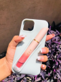 1 Piece Rhode Lipstick Phone Case Premium Silky Silicone Lip and Phone Case with Puffy Back and Tactile Buttons Lip Glaze Holder Creative Phone Case with Our PCU Lipgloss. 