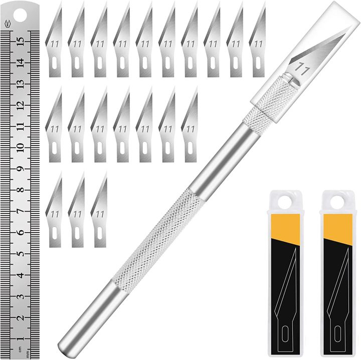 Detail Knife With 6 Blades & Safety Cap