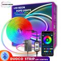 Indoor RGB Color Changing Flexible Control Light Bar RGB Neon LED Bluetooth Rope Tube Light Smart Home Rope Light. 