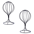 2 Pieces Modern Metal Hat Stands Stable Cap Rack Wigs Holder Hat Display Stand Adult Hat Rack Hat Model Stand Black. 