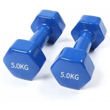 5 kg Filled Dumbbells set of 2 PC Fixed Weight Dumbbell (5Kg x 5Kg) Fixed Weight Dumbbell  (10 kg)