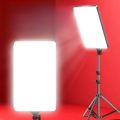 RL-32 LED Video Light Panel Light With Tripod Square Diffuser Light With Stand Photography Lamp. 