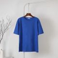 Casual Round Neck Short Sleeve Cotton T-Shirt for Men - Solid Color Summer Top. 