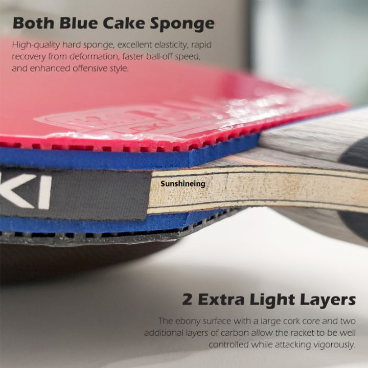 Sticky Table Tennis Racket Rubber sticky, table tennis racket professional 7Loki star table tennis ...