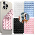 Portable Silicone 24 Suction Phone Holder Multifunctional Suction Cup Mat Wall Stand Anti-Slip Single Sided Case Glue Mount Back Stickers. 
