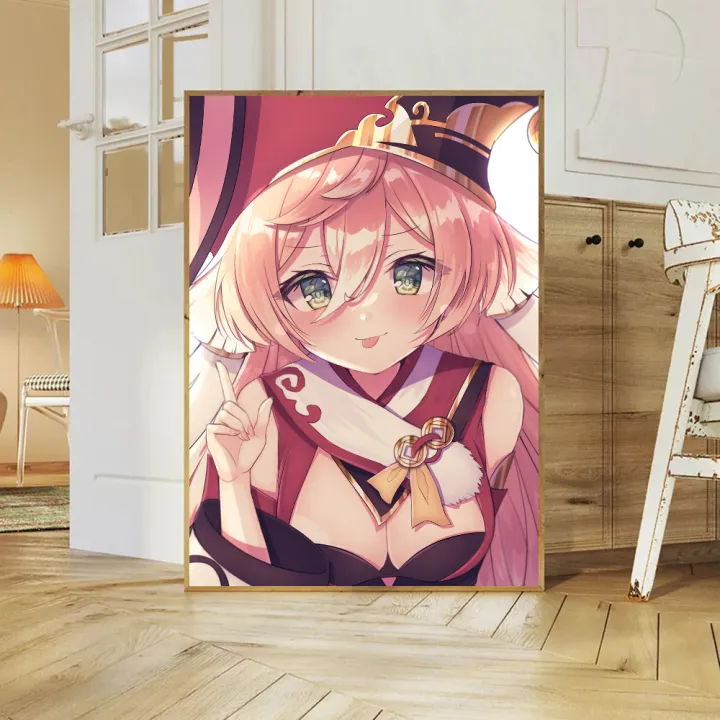1pc%20Yanfei%20Genshin%20Impact%20Poster%20Self-adhesive%20Art%20Waterproof%20Paper%20Sticker%20Coffee%20House%20Bar%20Room%20Wall%20Decor%20-%20Image%205