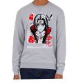 Itachi Uchiha (Naruto) Printed Grey Winter Sweatshirt For Men & Women- Fashion | Sweatshirts | Clothes | For Men And Women |. 