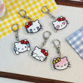 Hello Kitty Acrylic Keychain Bag Charms Sanrio Anime Figures Key Chain Pendant Cartoon Cosplay Chains Keyring Accessories Gifts LUKE. 