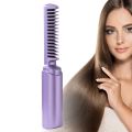 Rechargeable Mini Hair Straightener Brush, Portable Straightening Comb. 