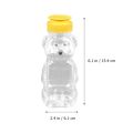 with Cap Mustard Bear Shape Ketchup Restaurant Gravy Home Supplies Home Condiment Sauce Container Squeeze Bottle Storage Bottle Oil Dispenser. 