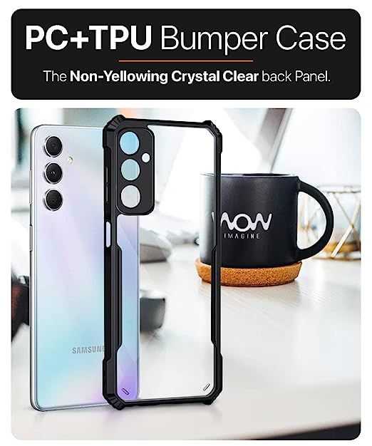 Bumper%20case%20for%20Samsung%20Galaxy%20F54%20%20-%20Back%20Hard%20Transparent%20Clear%20Shockproof%20TPU%20Phone%20Cover%20-%20Image%203