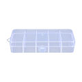 Portable Transparent Plastic Storage Box Compartment Container For Beads Jewelry MNP. 