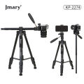 JMARY KP-2274 Professional Camera Tripod with Horizontal Arm & Monopod Mode | 2-in-1 DSLR, Mobile Phone, Vlogging, Live Stream Stand | Heavy Duty Aluminum Adjustable Tripod for Photography & Videography. 