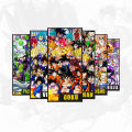 Dragon Ball Z Super Anime Poster Set Of Goku Gohan Piccolo Master Roshi Vegeta And Frieza Collectible Anime Posters DragonBall Z. 