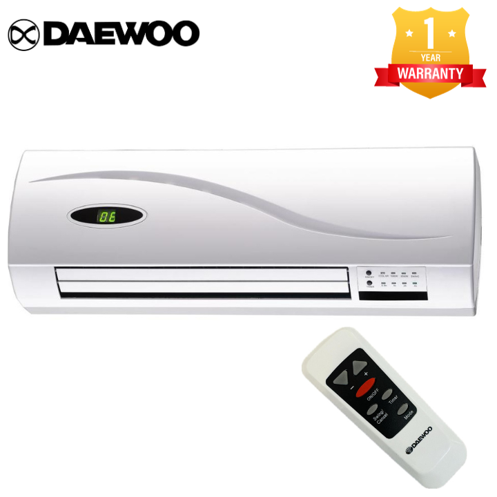 Daewoo Wall Mount Heater With Remote control-FUSTIAN DWH 512L | 1 Year Warranty | 2000 Watts