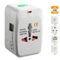All in One Universal International Plug Adapter 2 USB Port. 