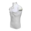 White V-Neck Cotton Tank Top For Men. 