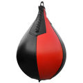 Boxing Speed Ball PU Leather MMA Muay Thai Training Striking Bag ( Black/Red). 