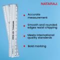Nataraj 621 scale 15cm length, Pack of 10 pcs. 