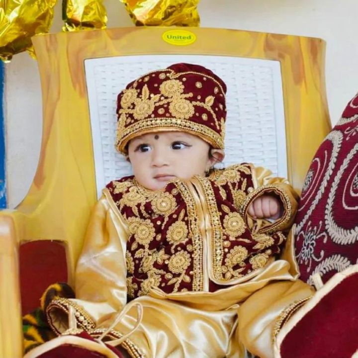 Baby Boy Rice Feeding Pasne Dress