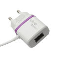 White/Brown Vivo 2 In 1 USB Charger RK-C1 Pro. 