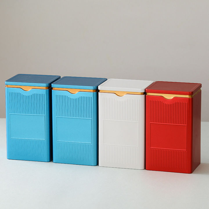 Portable Tea Box Solid Color Tea Sealed Box Teaware Storage Container ...