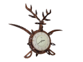 Big Wooden Deer Wall Clock 32x32 Inch. 
