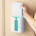 1pcs Creative Removable Multifunctional Adhesive Tissue Tissue Box Mask Storage Box Wall Mounted. 