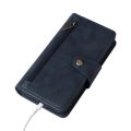 Leather Hybrid Zippered Back Wallet Phone Case Cover With Wrist Strap For iPhone 15 14 13 Pro Max 12 11. 