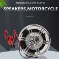 (GGBR) Motorcycle Audio Sound System Stereo Speaker Waterproof Motorbike Scooter FM Radio Bluetooth USB TF MP3 Music Player Kit. 