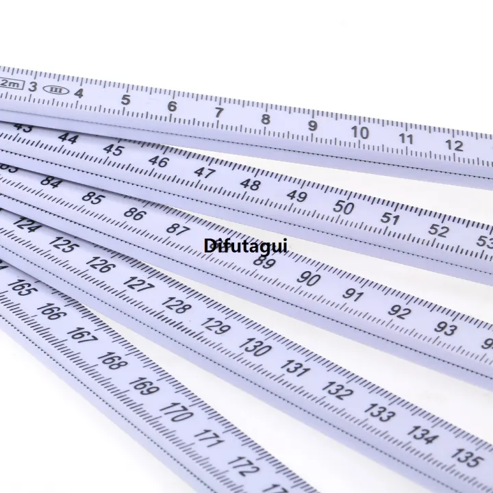 Difutagui 1M 2M Measuring Tool Slide Ten-Parts Fold Up Rulers Folding ...