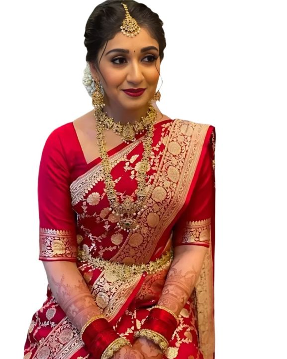 Perfect%20Kanjivaram%20Soft%20Art%20Silk%20Red%20Saree%20For%20Women%20Bridal%20Wedding%20Saree%20With%20Blouse%20Piece%20-%20Image%206