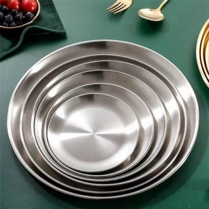 Stainless%20Steel%20Bone%20Spitting%20Dish%20Silver%20Shallow%20Tray%20Metal%20Dining%20Disc%20Round%20Plate%20Dessert%20Tableware%20-%20Image%204