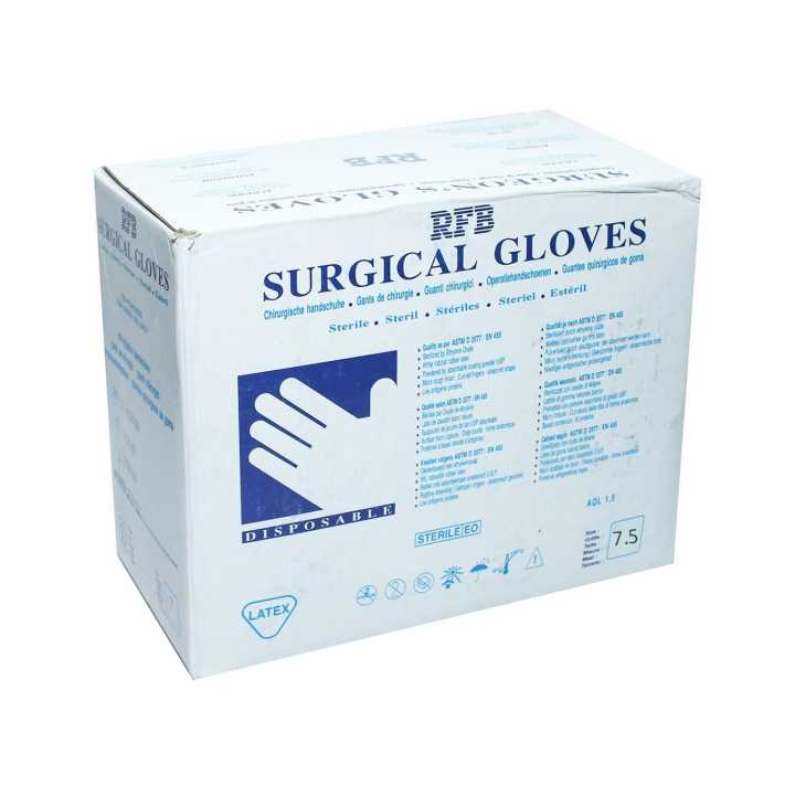 Latex Surgical Gloves - Size 7.5- 50Pair/Box